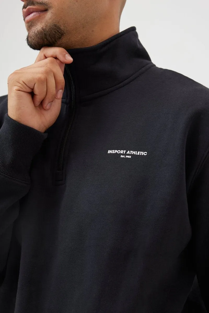 INSPORT MEN'S ALASKA QUARTER ZIP TOP BLACK