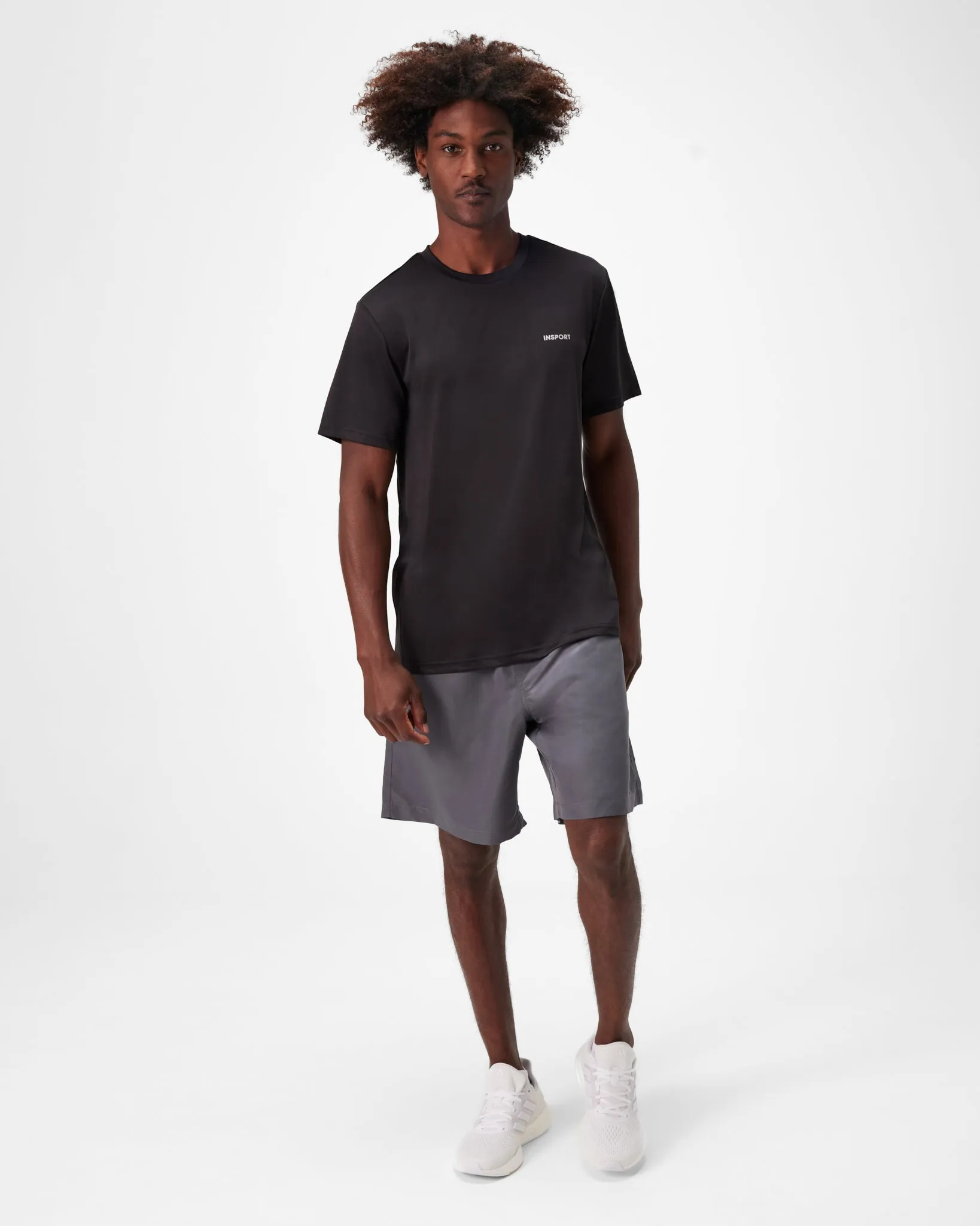 INSPORT MENS RUN TEE BLACK