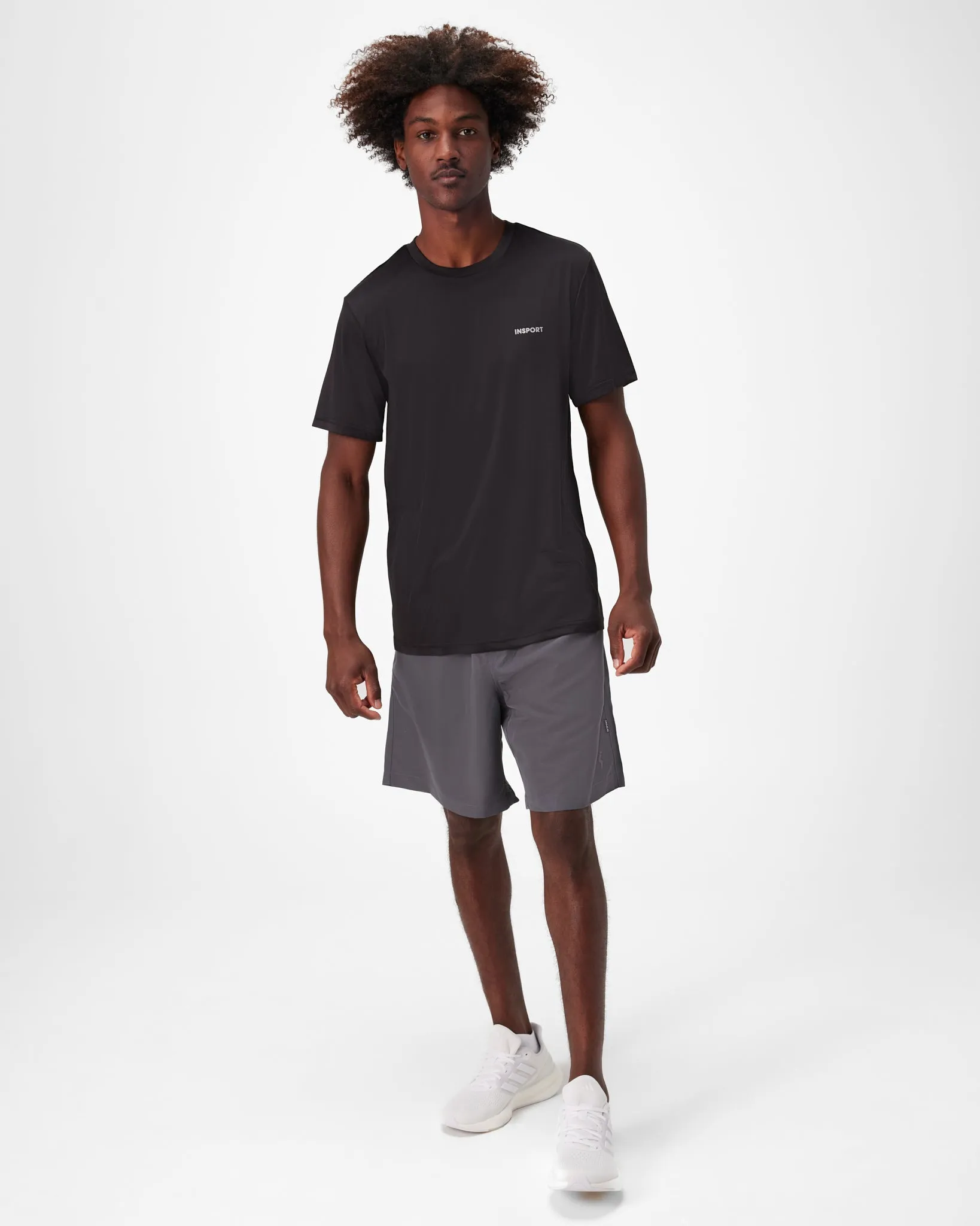 INSPORT MENS RUN TEE BLACK