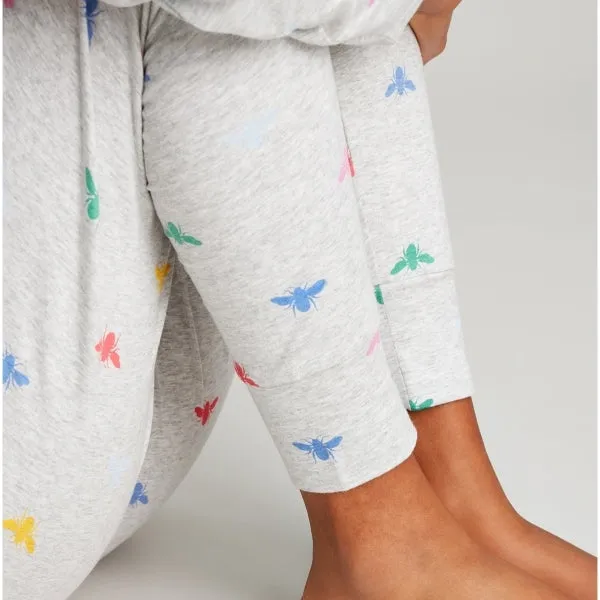 Joules DREAMLEY Womens Cotton Nightwear Grey Multi Bee
