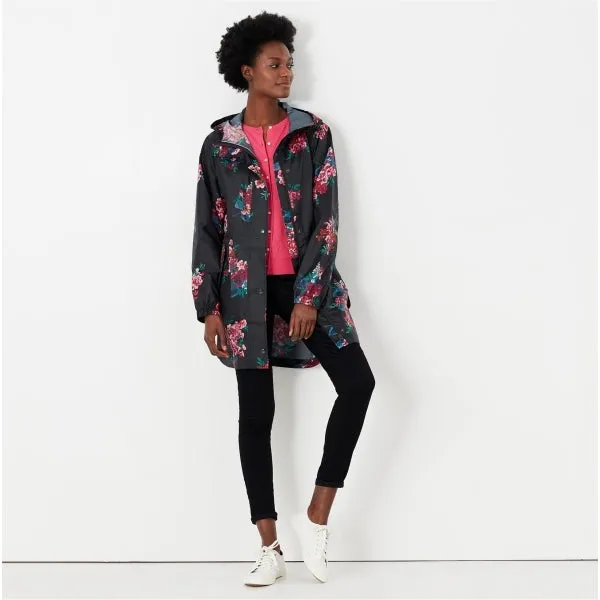Joules GOLIGHTLY Womens Raincoat Floral Black