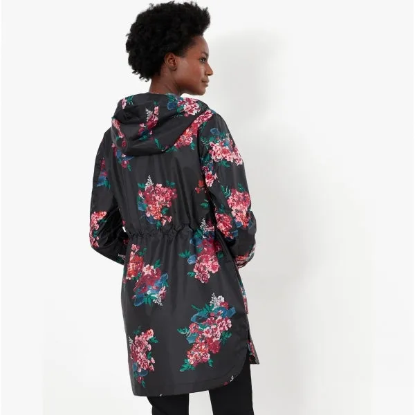 Joules GOLIGHTLY Womens Raincoat Floral Black