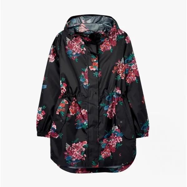 Joules GOLIGHTLY Womens Raincoat Floral Black