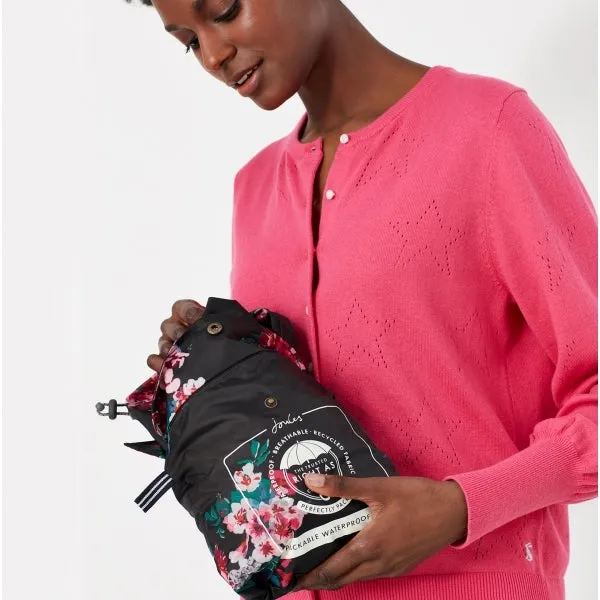 Joules GOLIGHTLY Womens Raincoat Floral Black