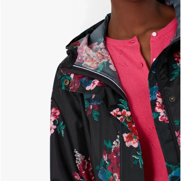 Joules GOLIGHTLY Womens Raincoat Floral Black