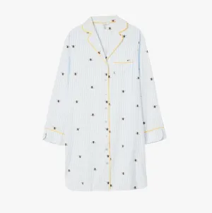 Joules LEILA LIGHT Womens Cotton Nightwear Blue Bee Stripe