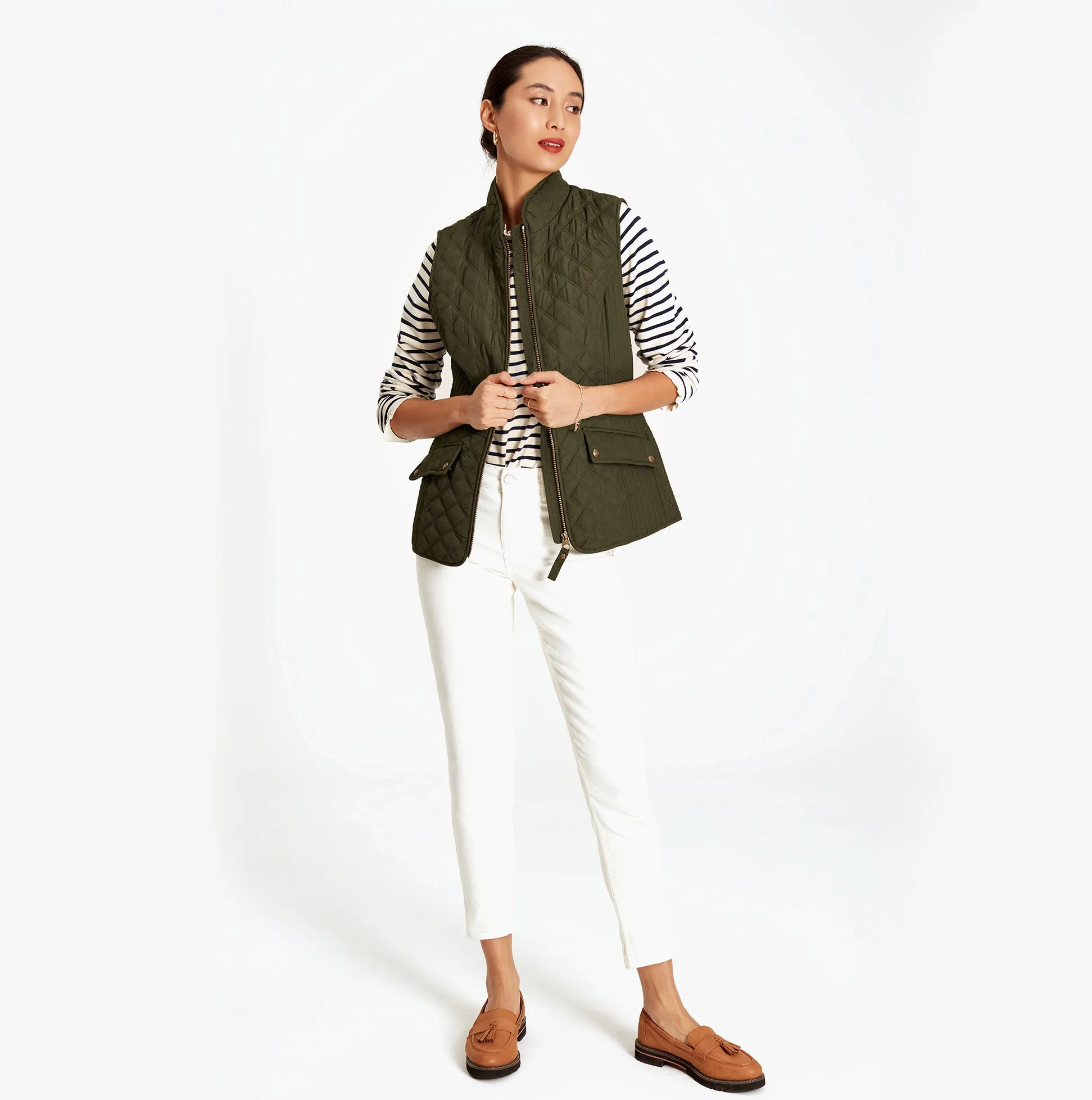 Joules MINX Womens Gilet Heritage Green