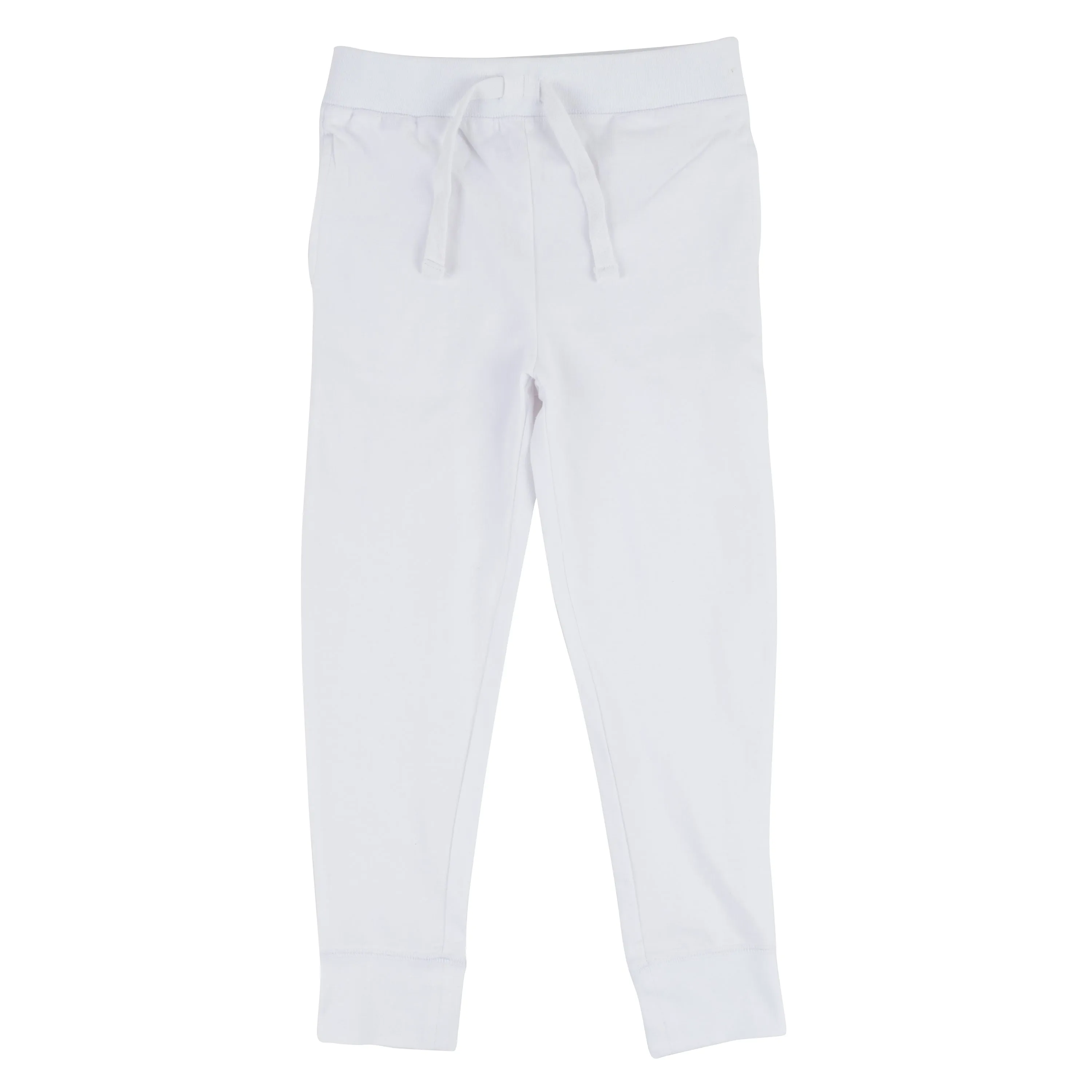 Kids Drawstring Jogger Pants Neutral Solid Color