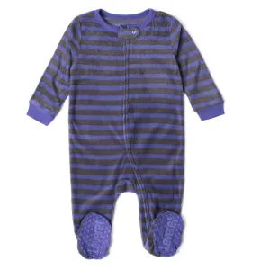 Kids Footed Fleece Pajamas Striped