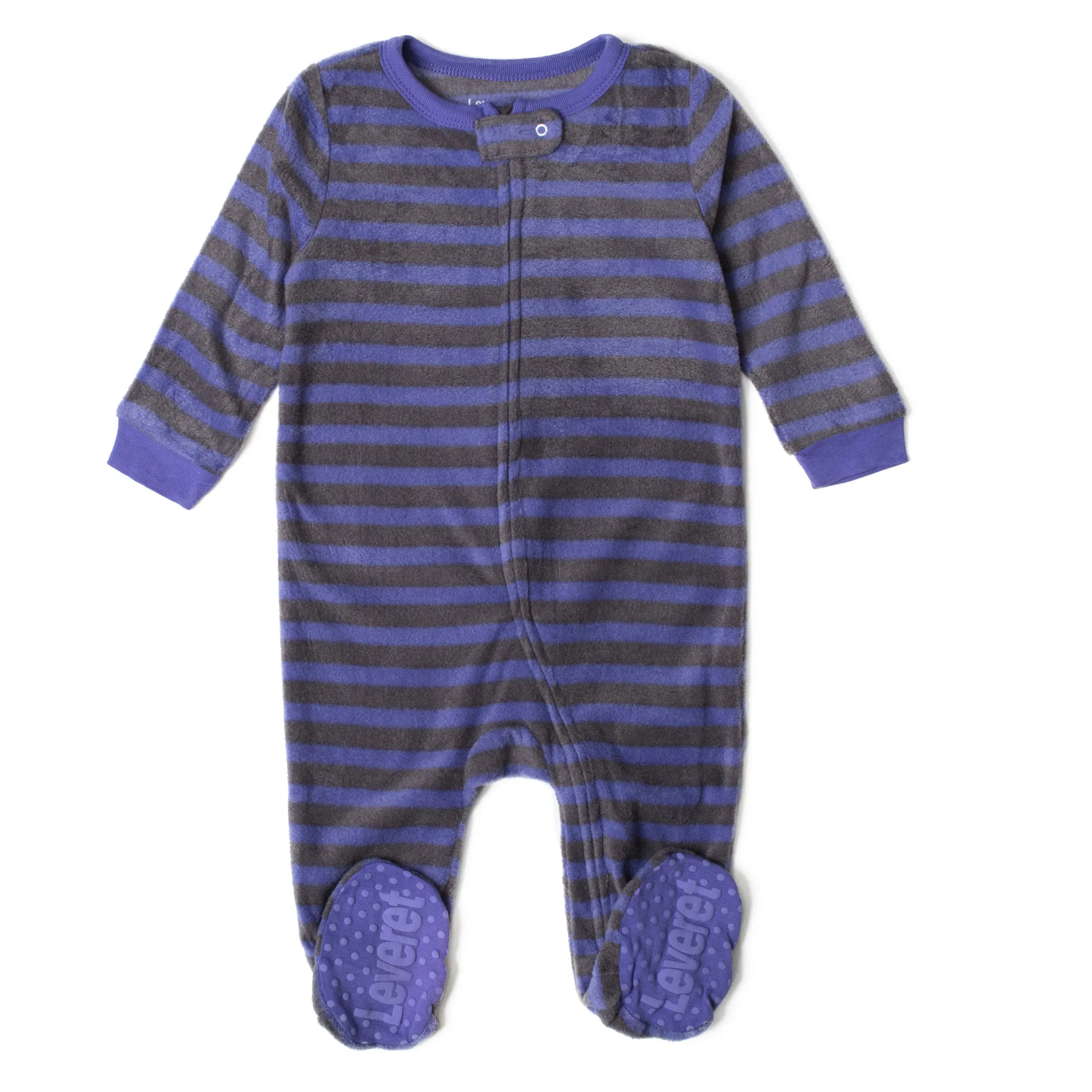 Kids Footed Fleece Pajamas Striped