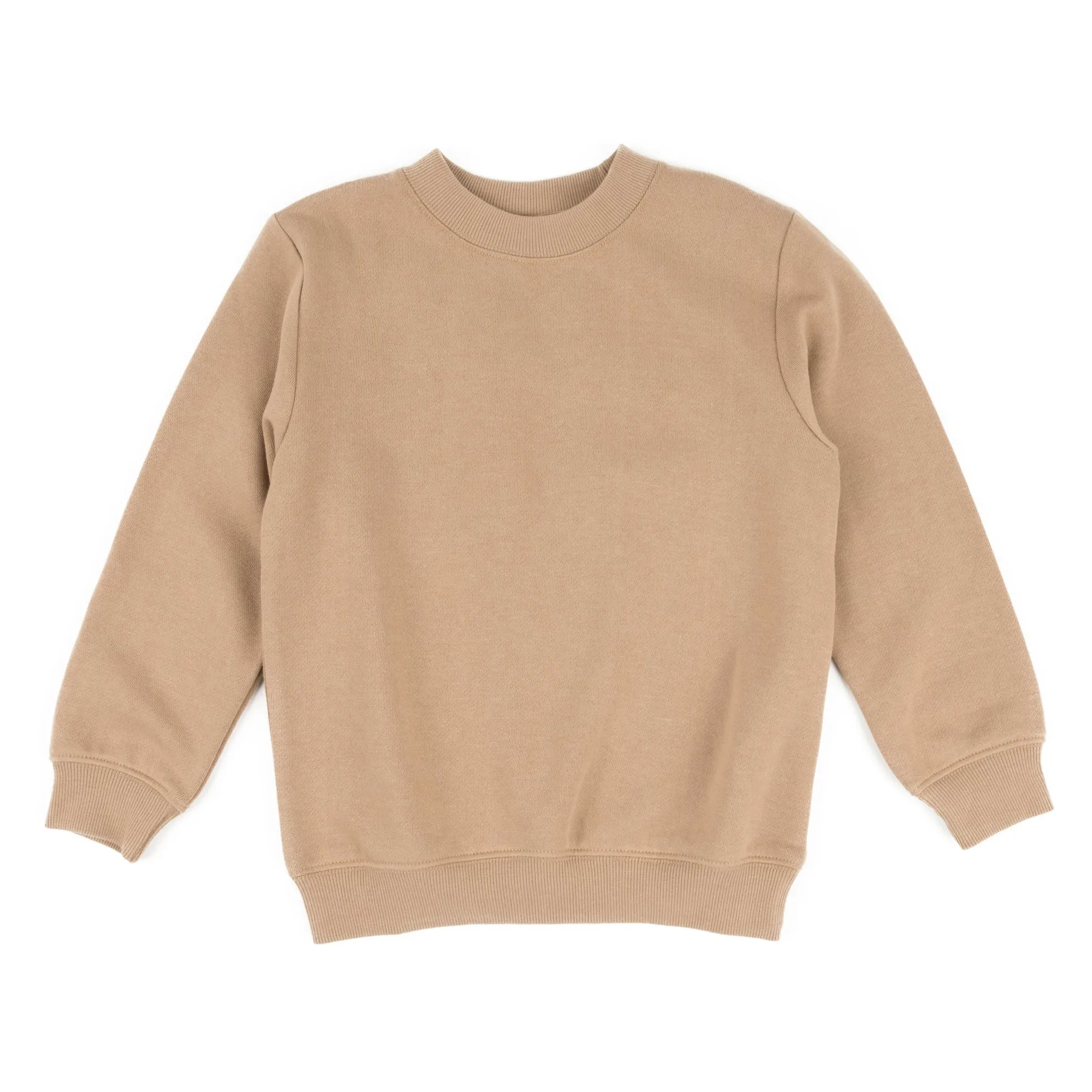 Kids Long Sleeve Sweatshirt Neutral Solid Color