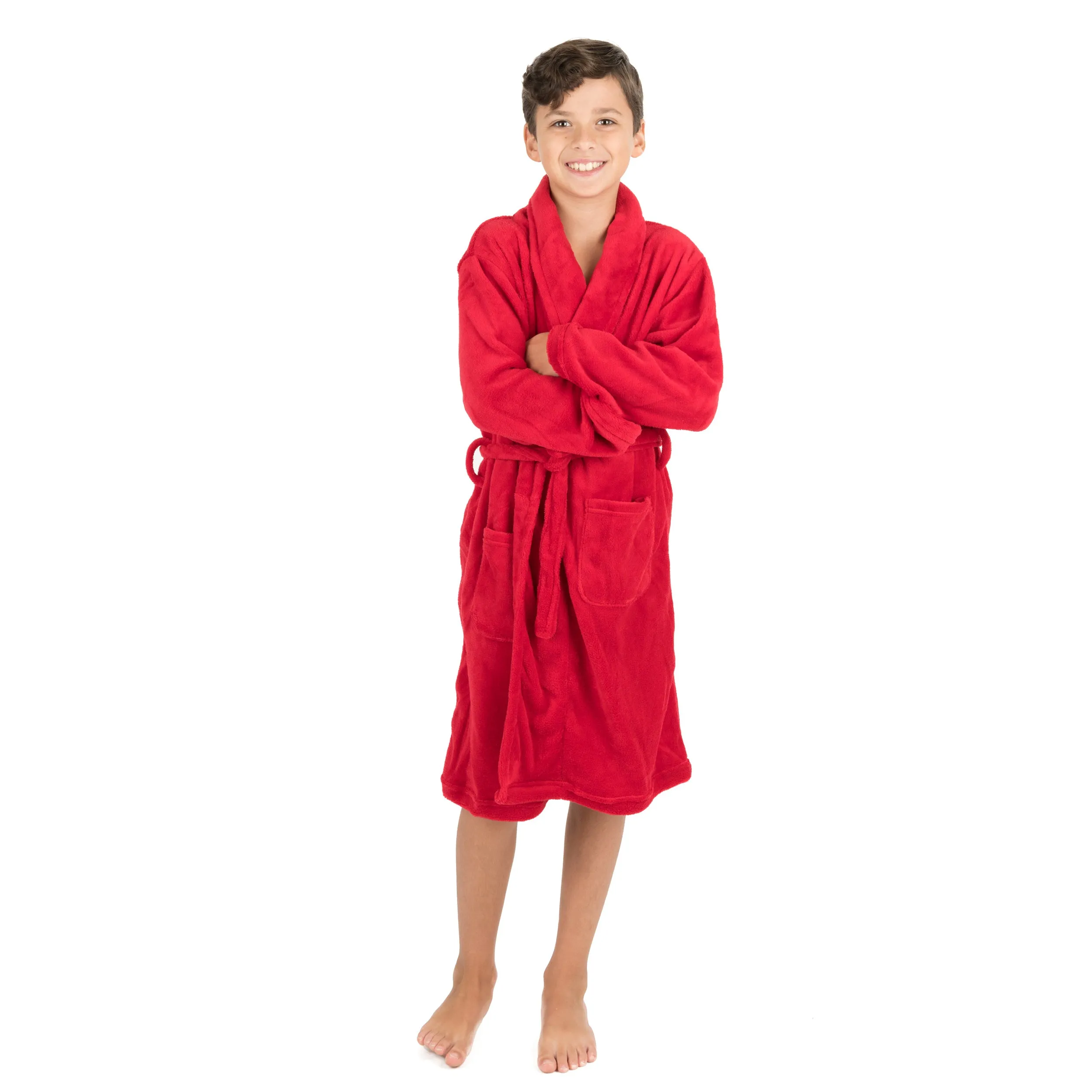 Kids Shawl Collar Fleece Robe