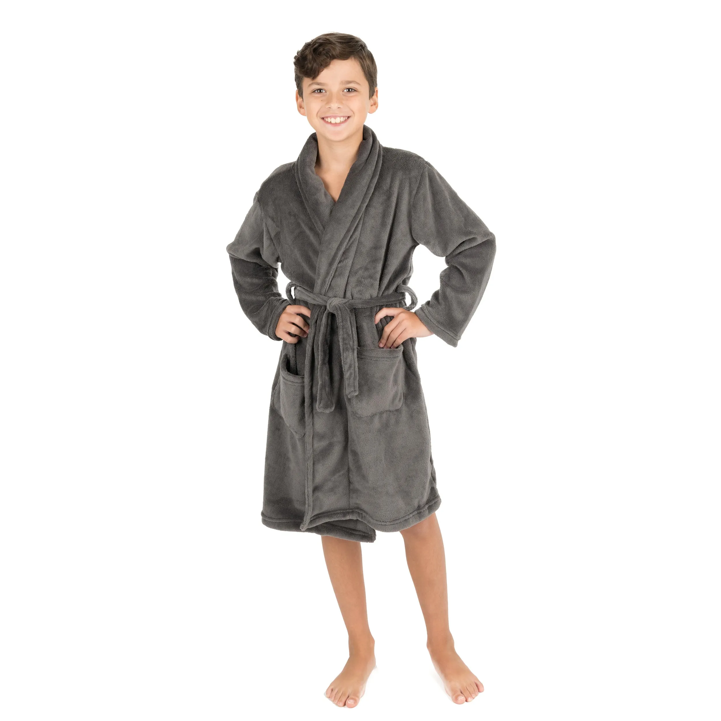 Kids Shawl Collar Fleece Robe