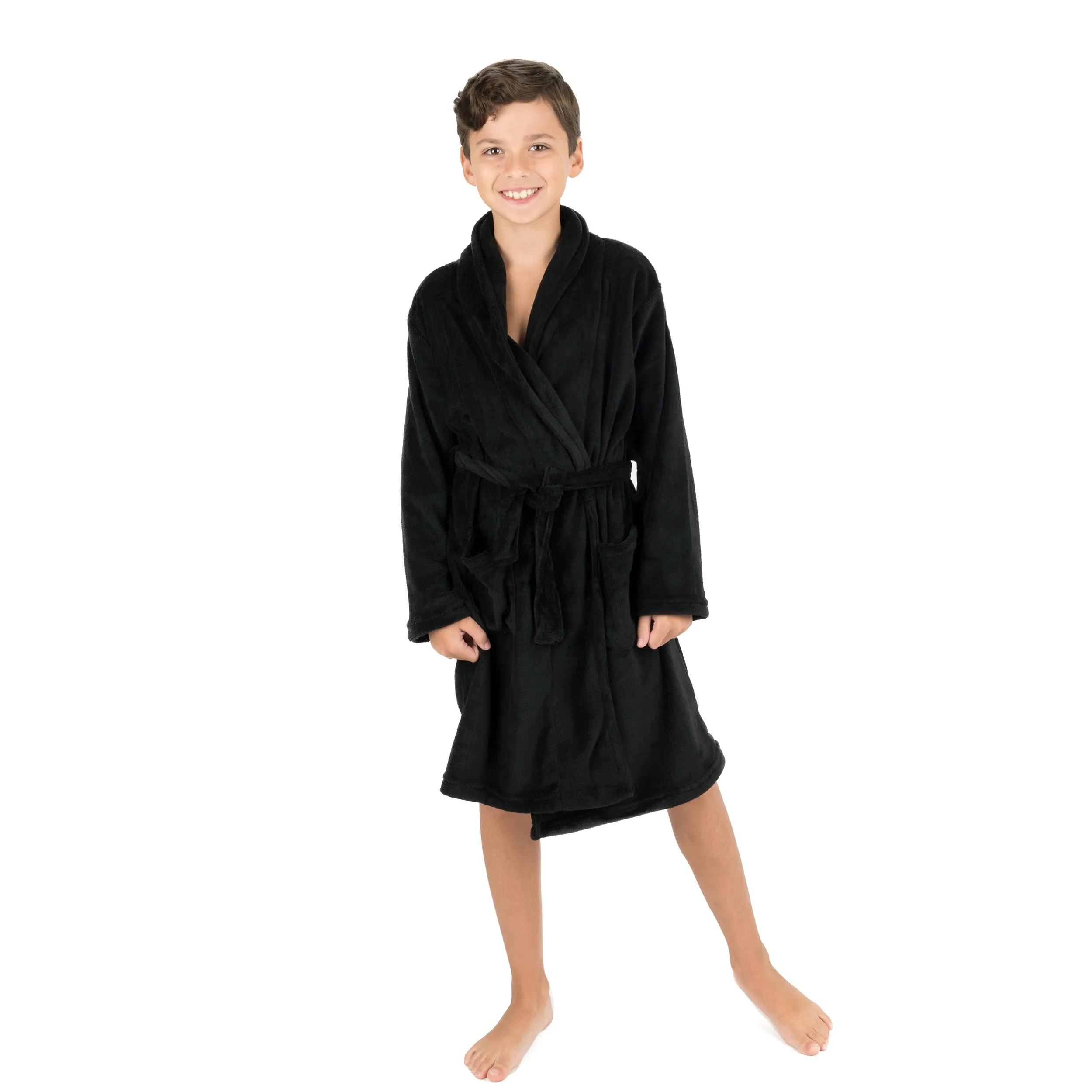 Kids Shawl Collar Fleece Robe