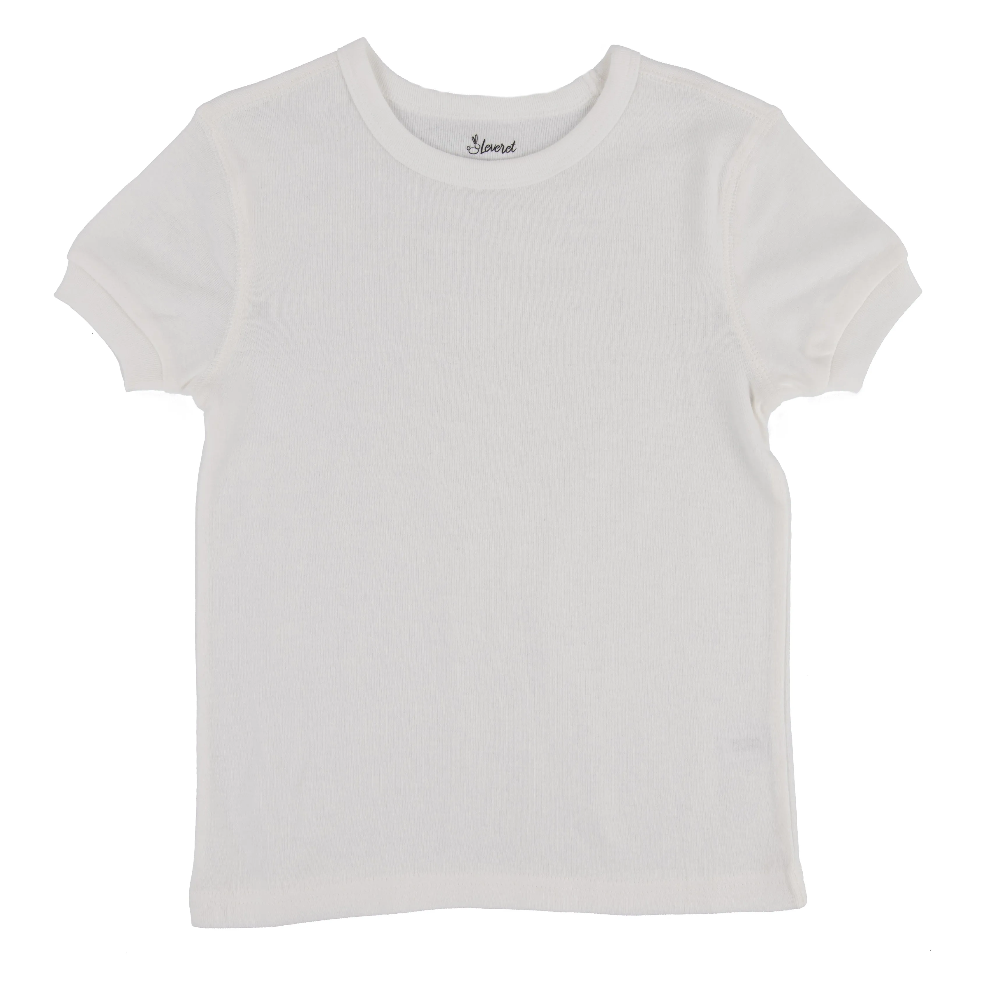 Kids Short Sleeve T-Shirt Neutral Solid Color