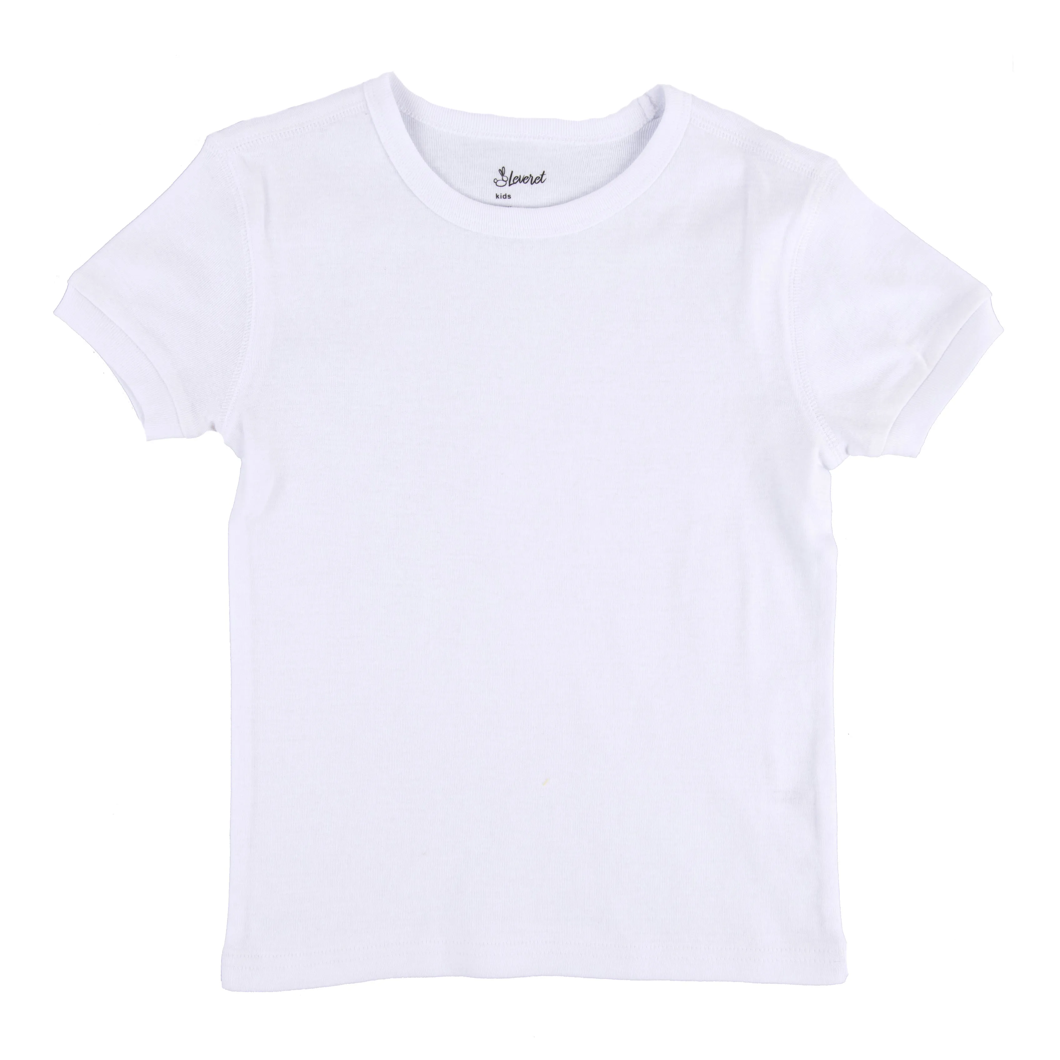 Kids Short Sleeve T-Shirt Neutral Solid Color