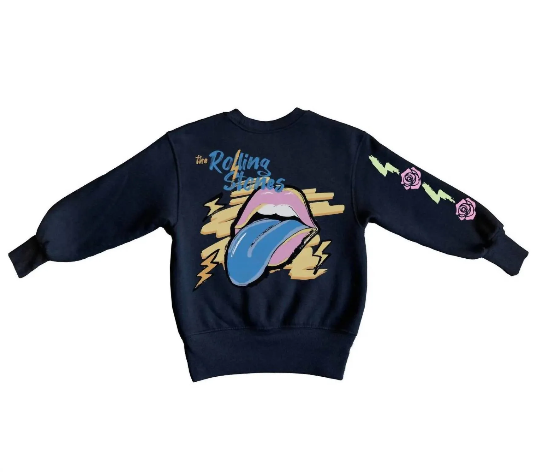 Kids' Stones Crew Sweatshirt In Jet Black