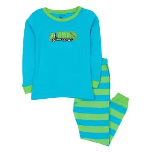 Kids Two Piece Cotton Pajamas Garbage Truck