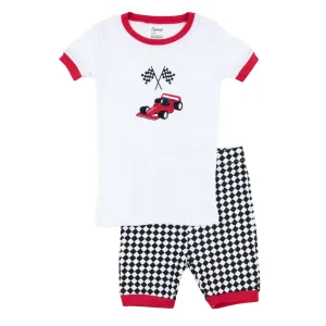 Kids Two Piece Cotton Short Pajamas Racing Car