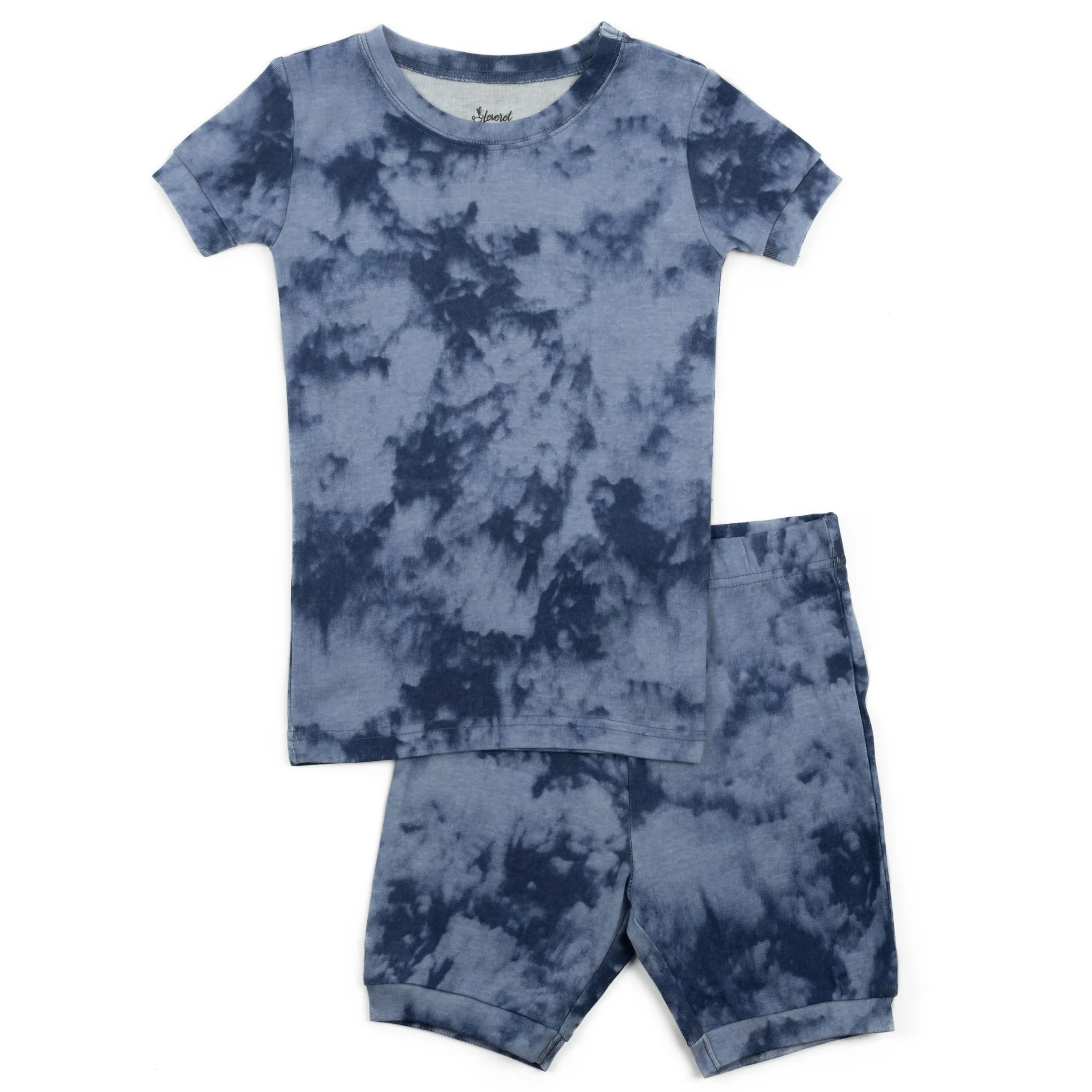 Kids Two Piece Cotton Short Pajamas Tie Dye Boys