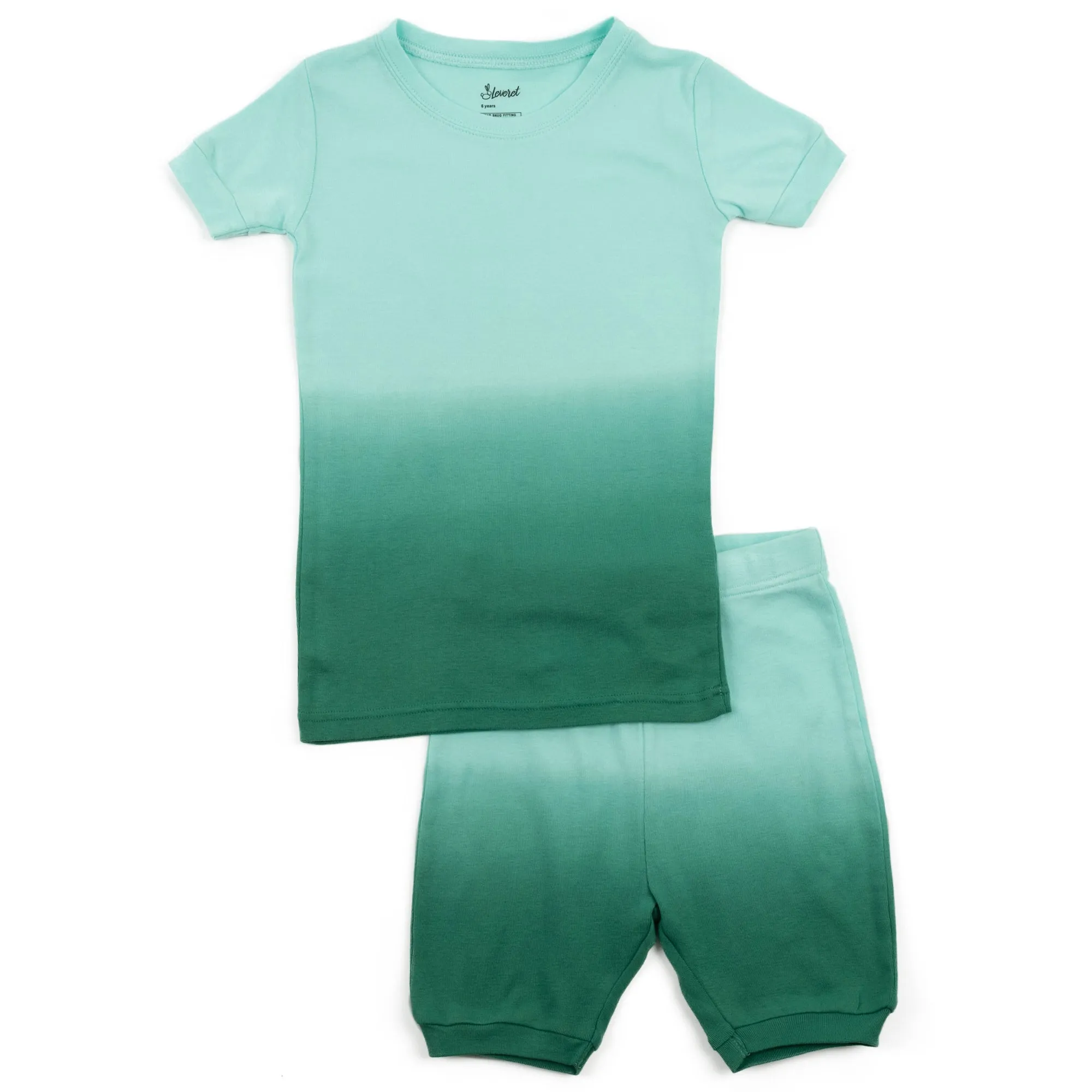 Kids Two Piece Cotton Short Pajamas Tie Dye Boys