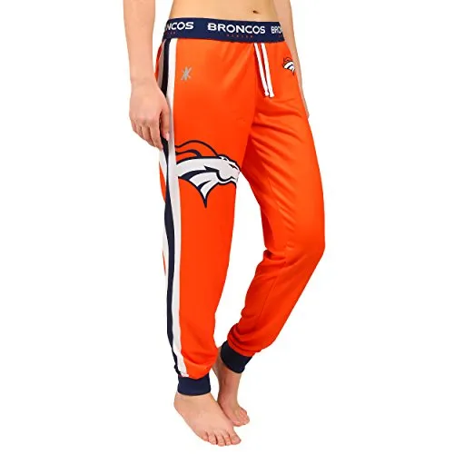 KLEW NFL Women's Denver Broncos Cuffed Jogger Pants, Orange