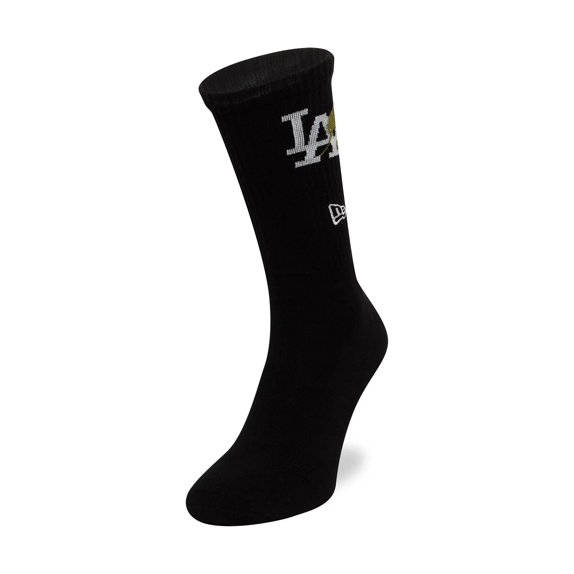 LA Dodgers MLB Icon Black Crew Socks NEW ERA