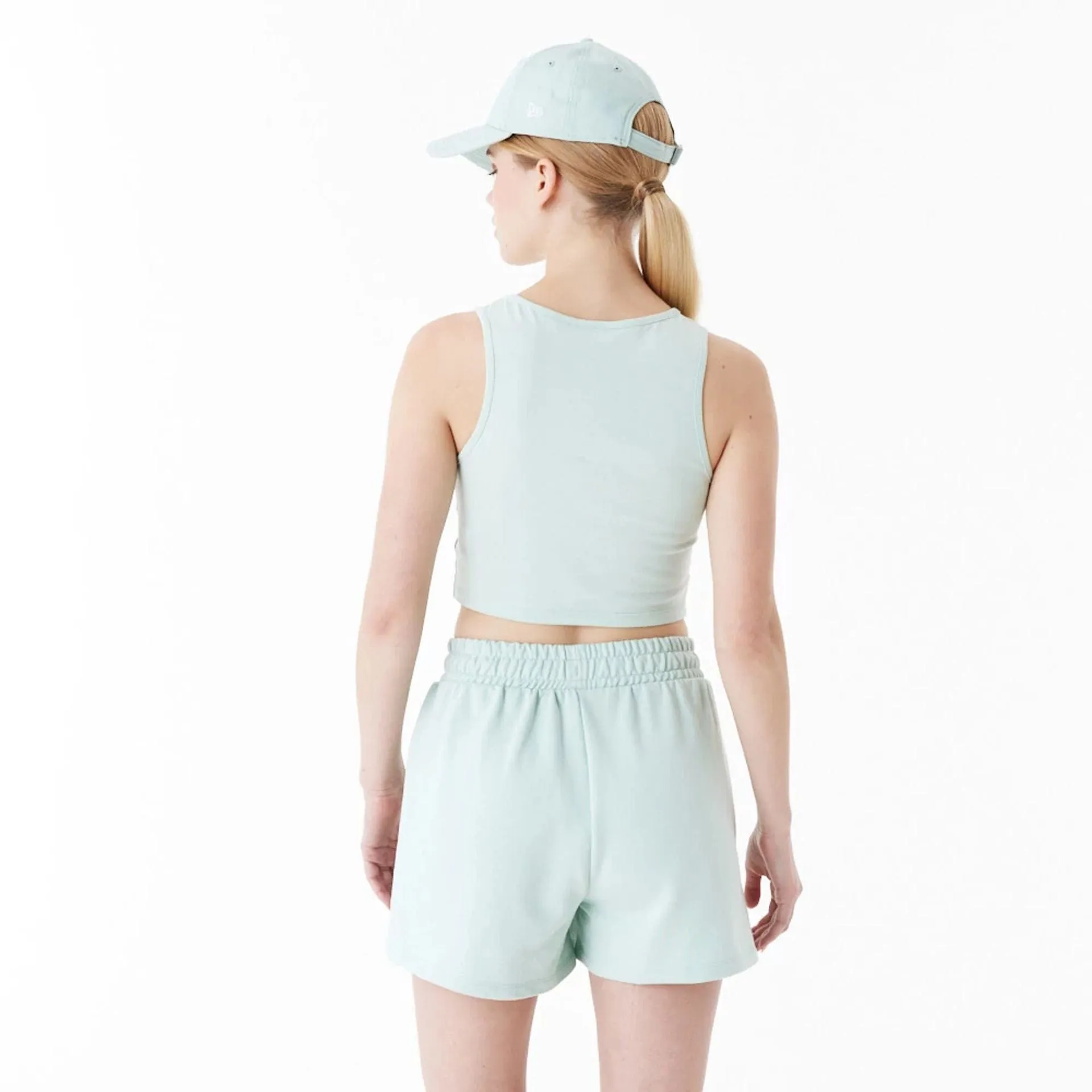 LA Dodgers MLB Lifestyle Mint Womens Crop Tank Top NEW ERA