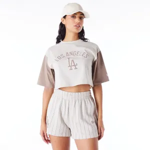 LA Dodgers MLB Lifestyle Stone Womens Crop T-Shirt NEW ERA