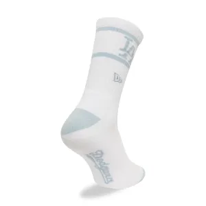 LA Dodgers MLB Seasonal White and Light Blue Crew Socks NEW ERA
