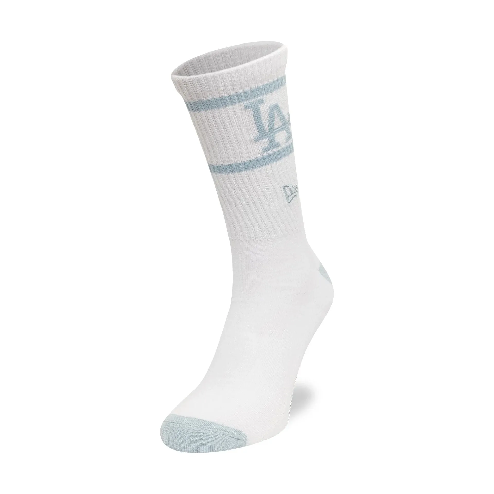 LA Dodgers MLB Seasonal White and Light Blue Crew Socks NEW ERA