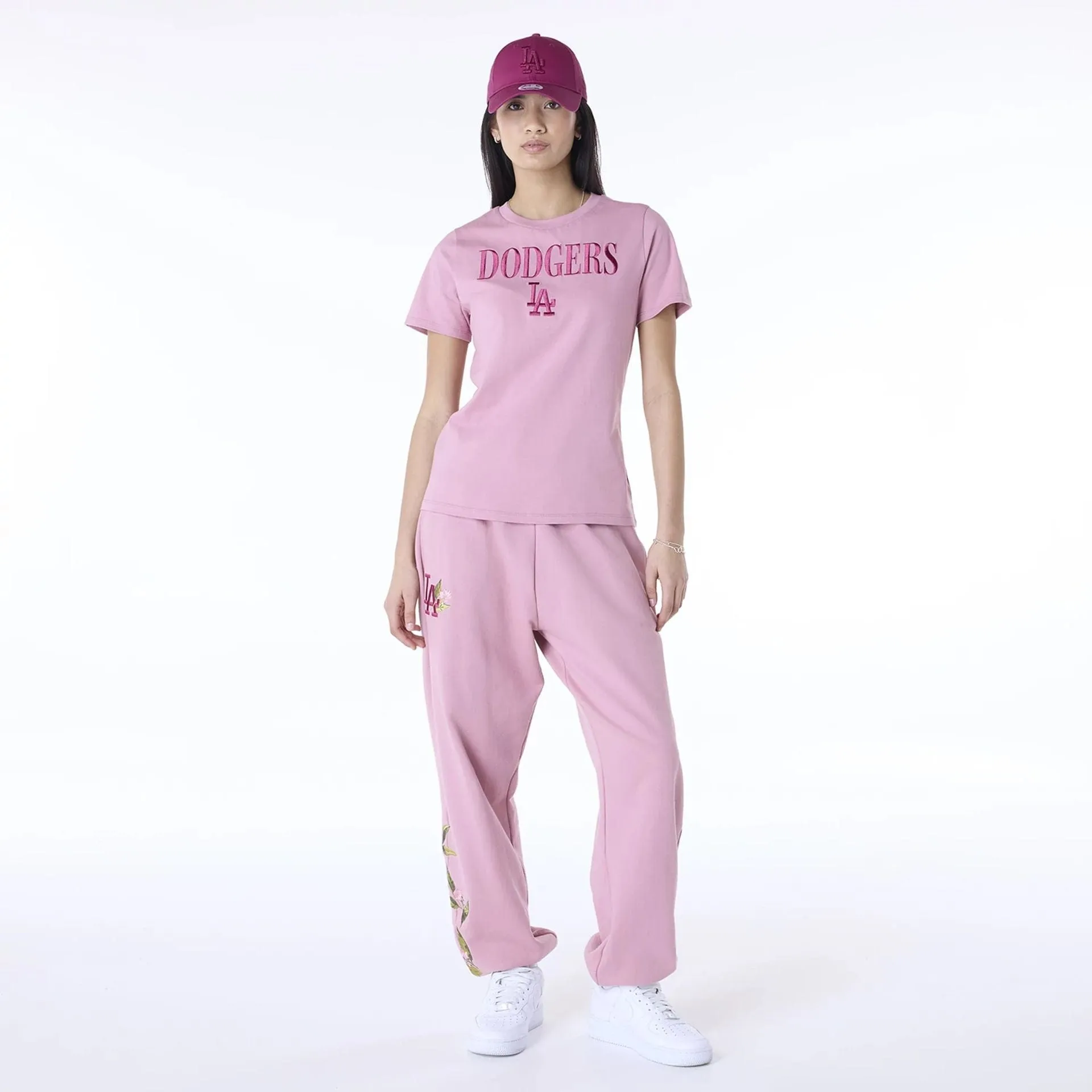 LA Dodgers Womens MLB Dark Pink T-Shirt NEW ERA