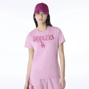 LA Dodgers Womens MLB Dark Pink T-Shirt NEW ERA