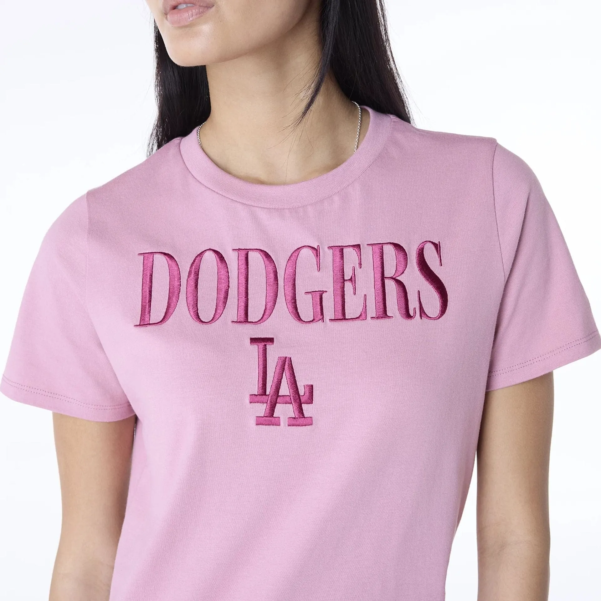 LA Dodgers Womens MLB Dark Pink T-Shirt NEW ERA