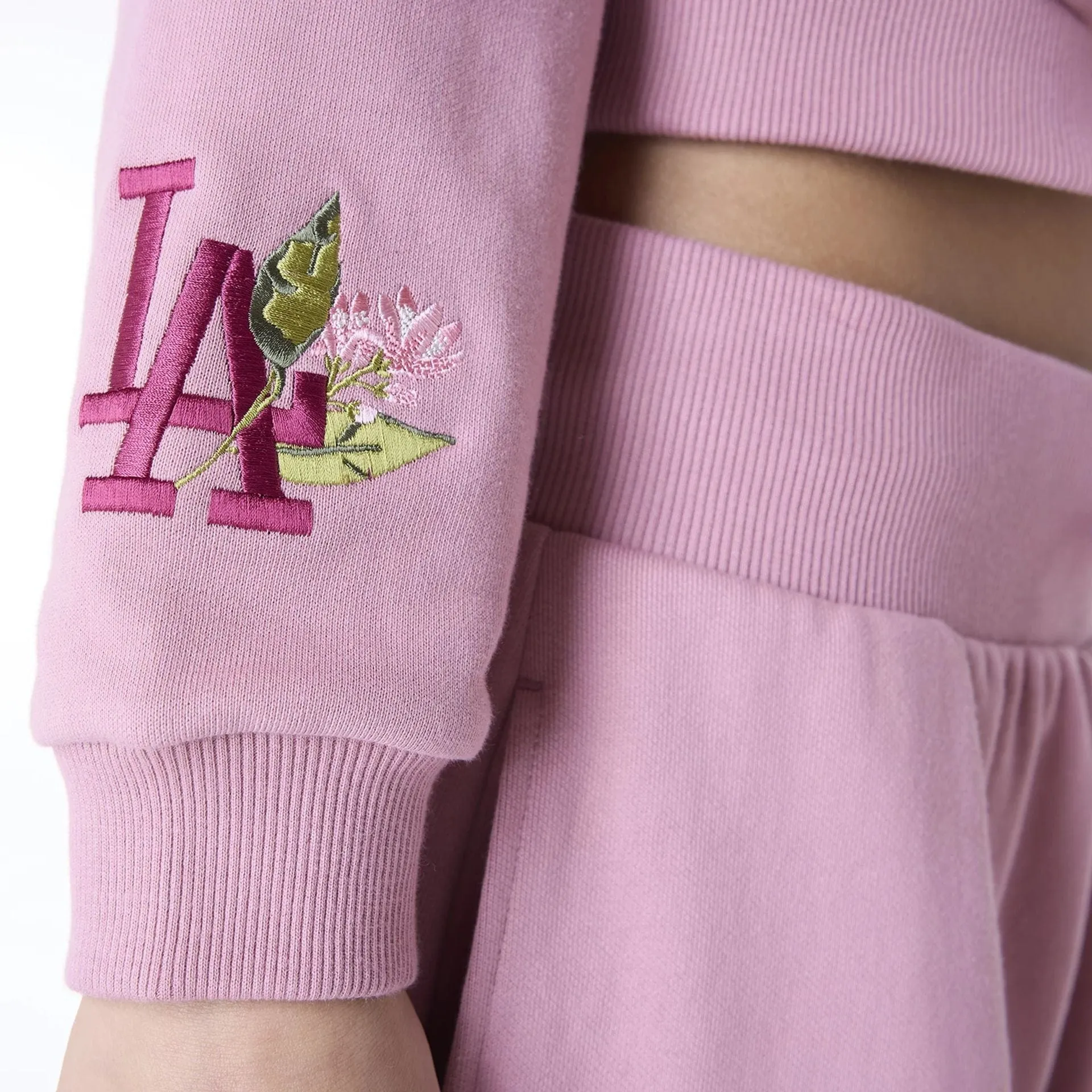 LA Dodgers Womens MLB Graphic Dark Pink Pullover Hoodie NEW ERA
