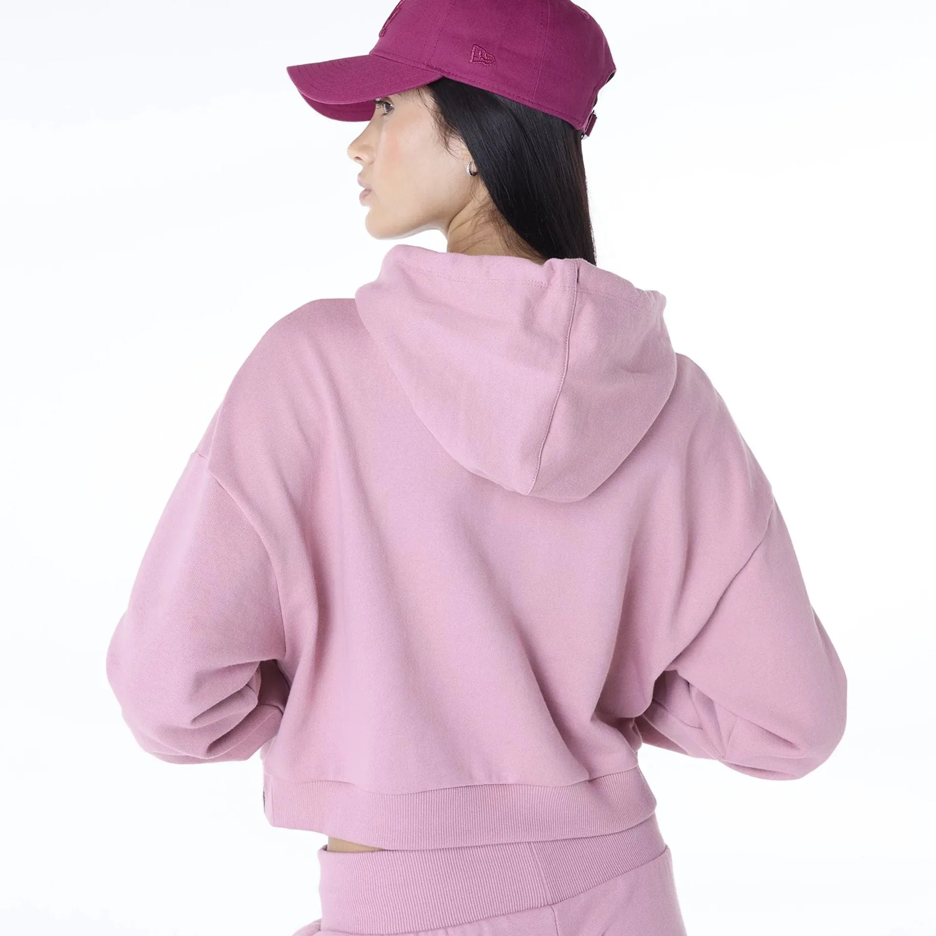 LA Dodgers Womens MLB Graphic Dark Pink Pullover Hoodie NEW ERA