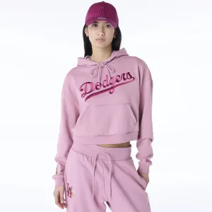 LA Dodgers Womens MLB Graphic Dark Pink Pullover Hoodie NEW ERA