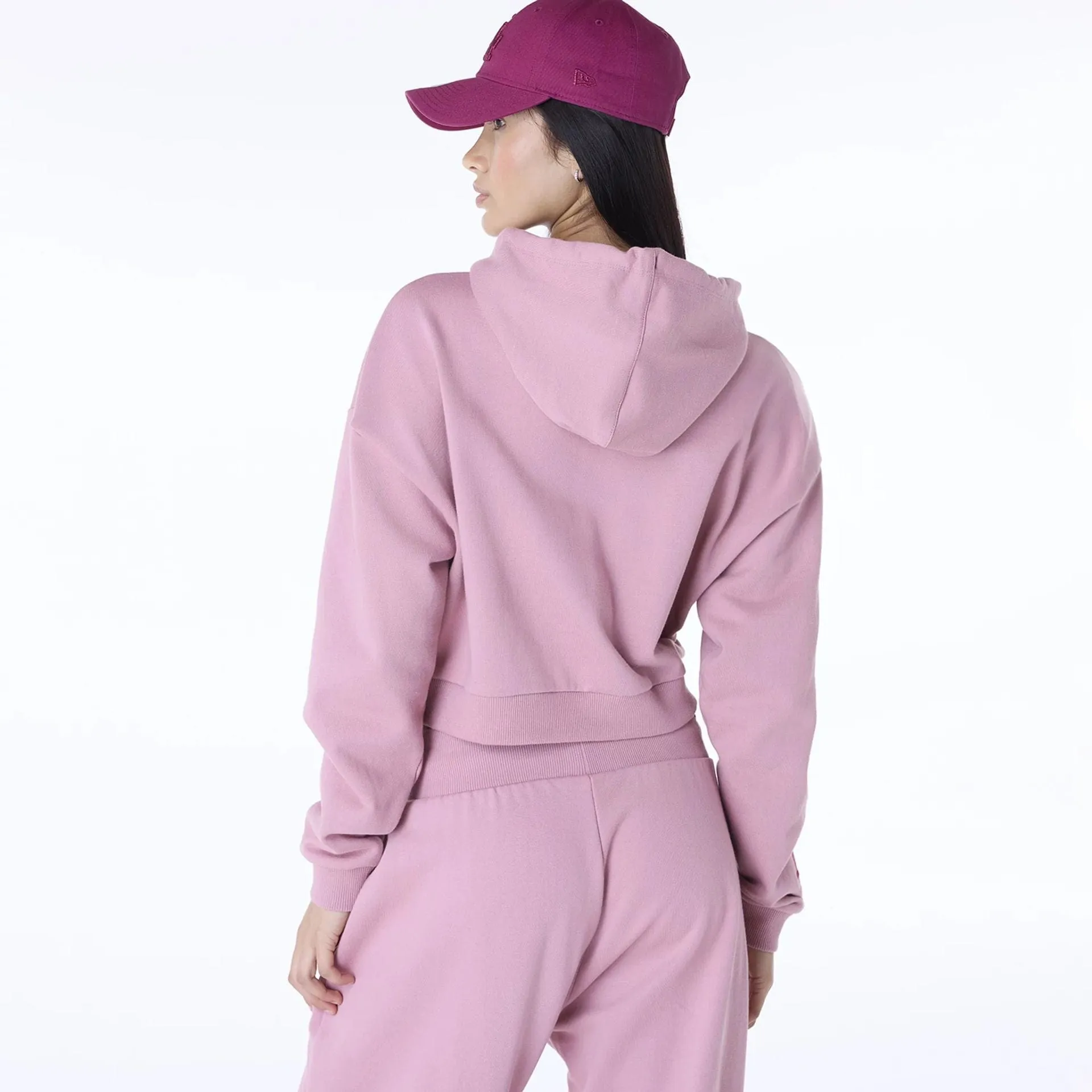 LA Dodgers Womens MLB Graphic Dark Pink Pullover Hoodie NEW ERA