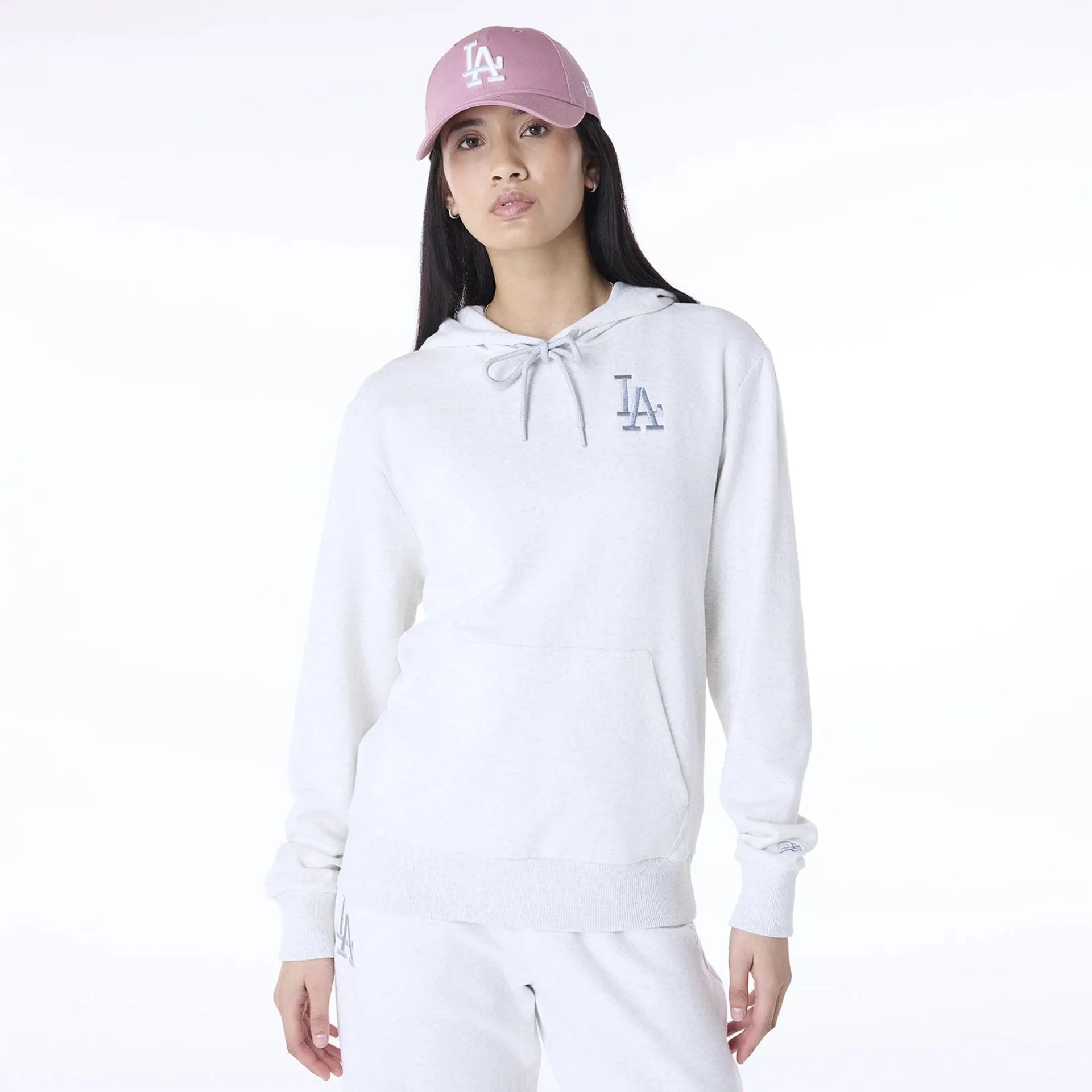 LA Dodgers Womens MLB League Essential Grey Pullover Hoodie NEW ERA