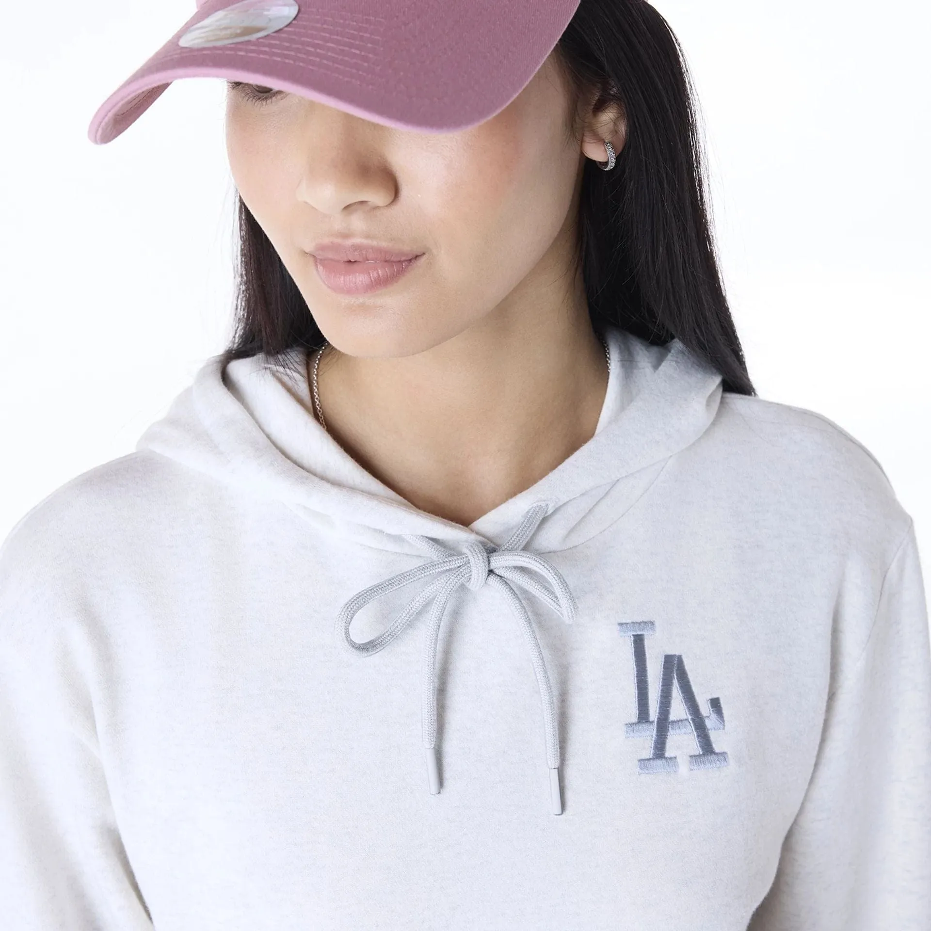 LA Dodgers Womens MLB League Essential Grey Pullover Hoodie NEW ERA