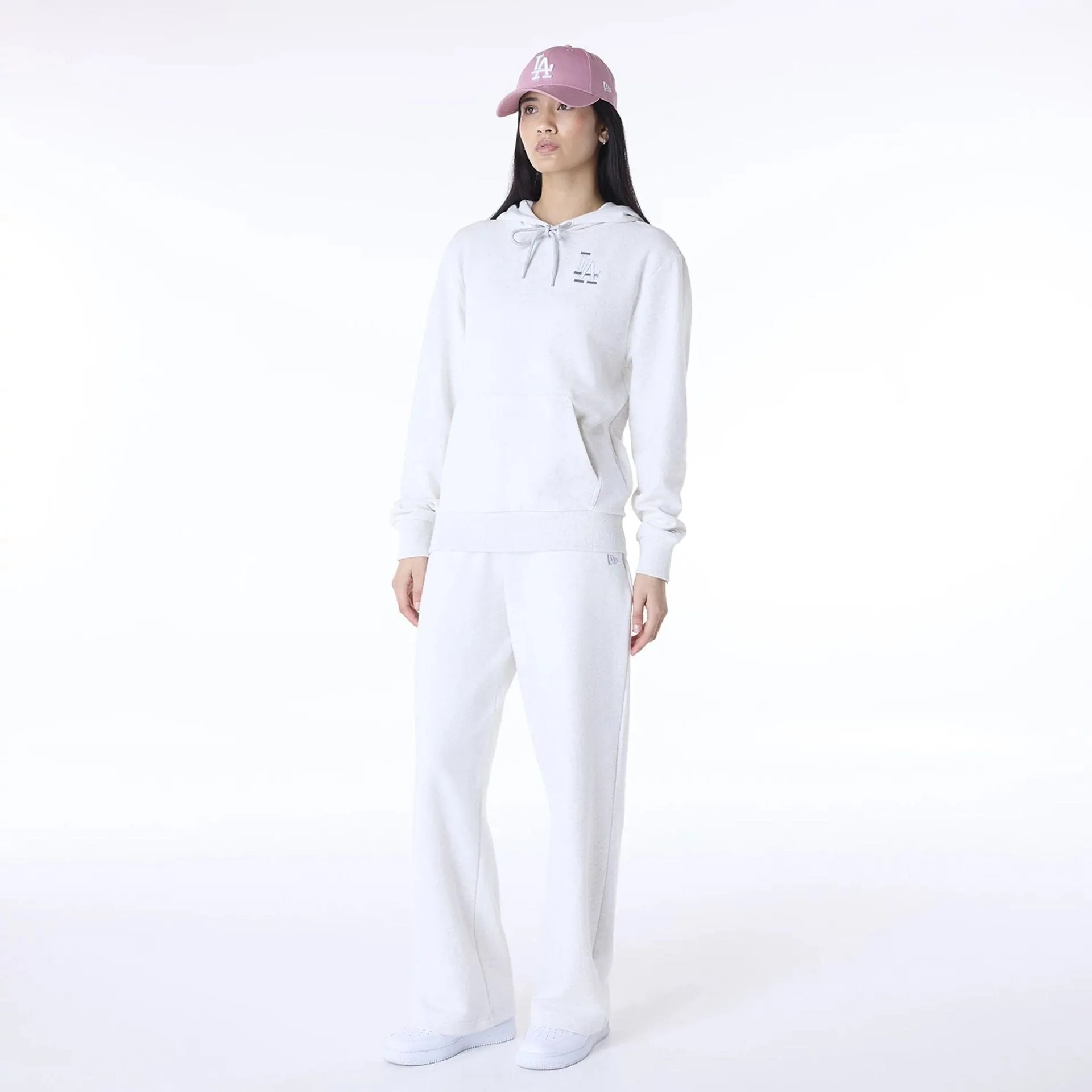LA Dodgers Womens MLB League Essential Grey Pullover Hoodie NEW ERA