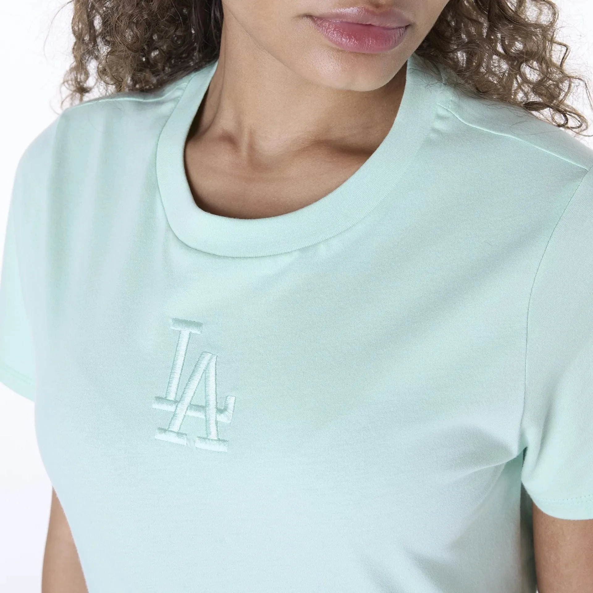 LA Dodgers Womens MLB League Essential Pastel Green T-Shirt NEW ERA