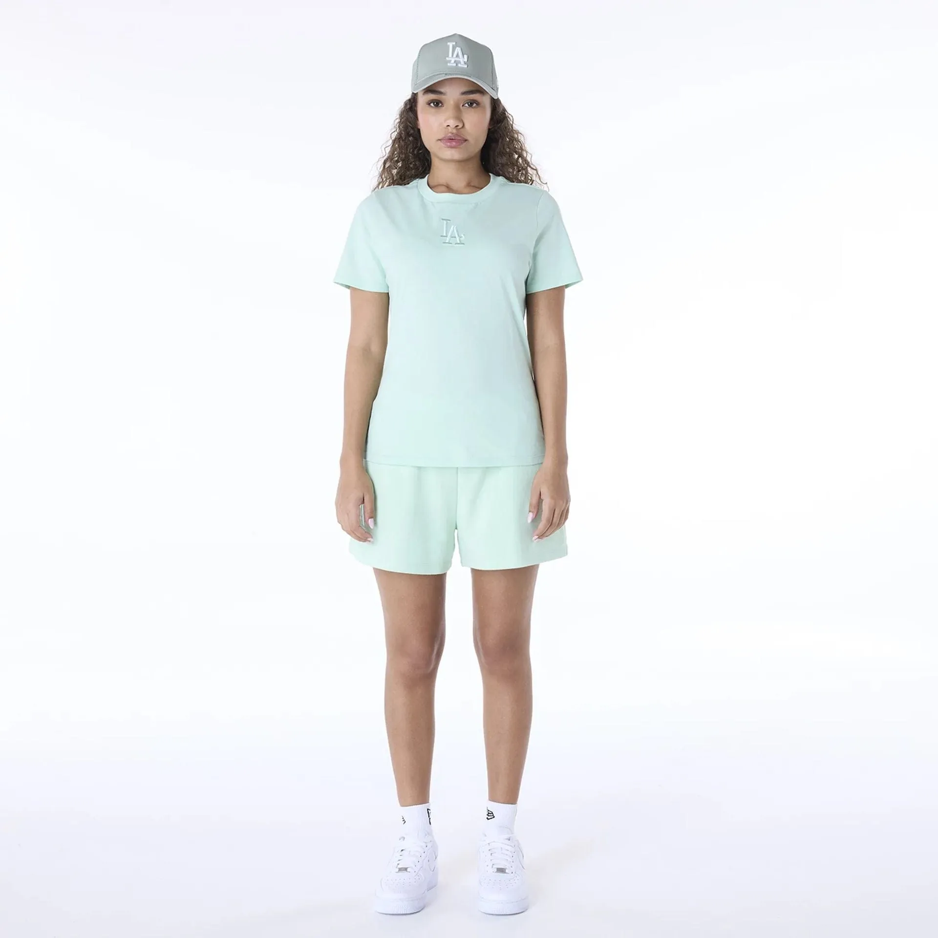 LA Dodgers Womens MLB League Essential Pastel Green T-Shirt NEW ERA