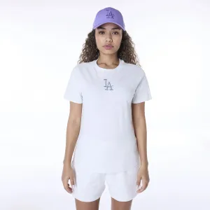 LA Dodgers Womens MLB League Essential Pastel Grey T-Shirt NEW ERA