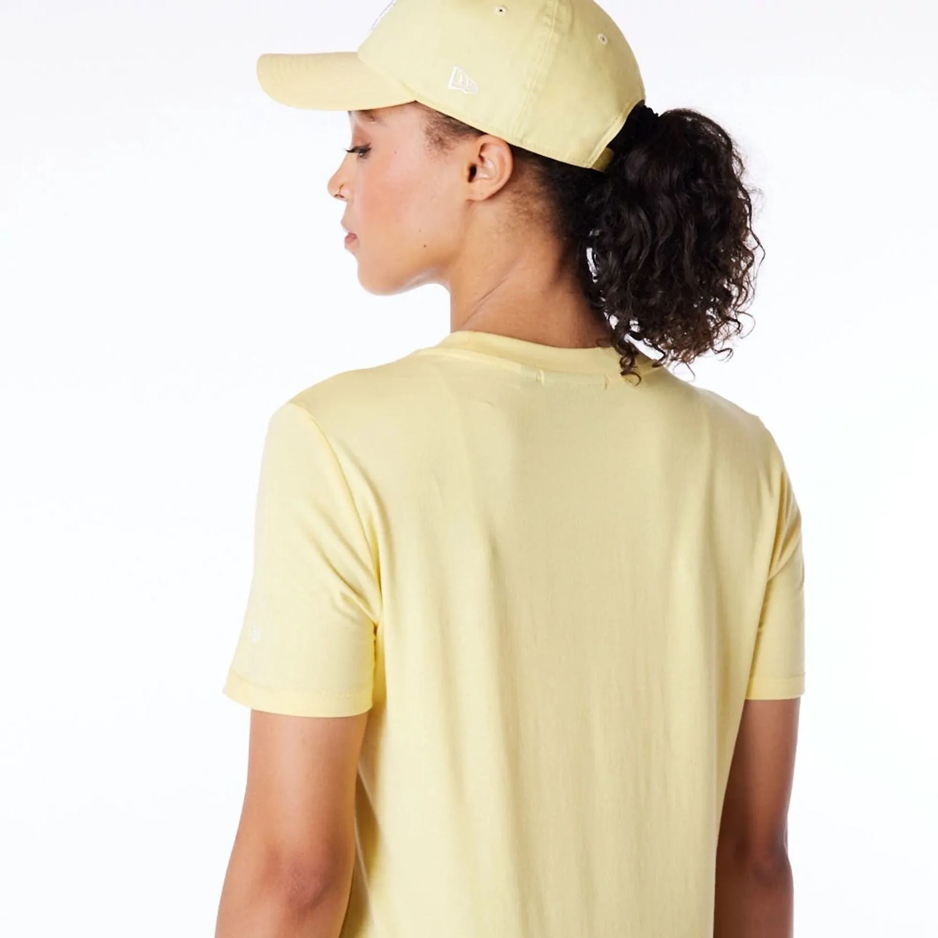 LA Dodgers Womens MLB League Essential Pastel Yellow T-Shirt NEW ERA