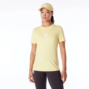 LA Dodgers Womens MLB League Essential Pastel Yellow T-Shirt NEW ERA