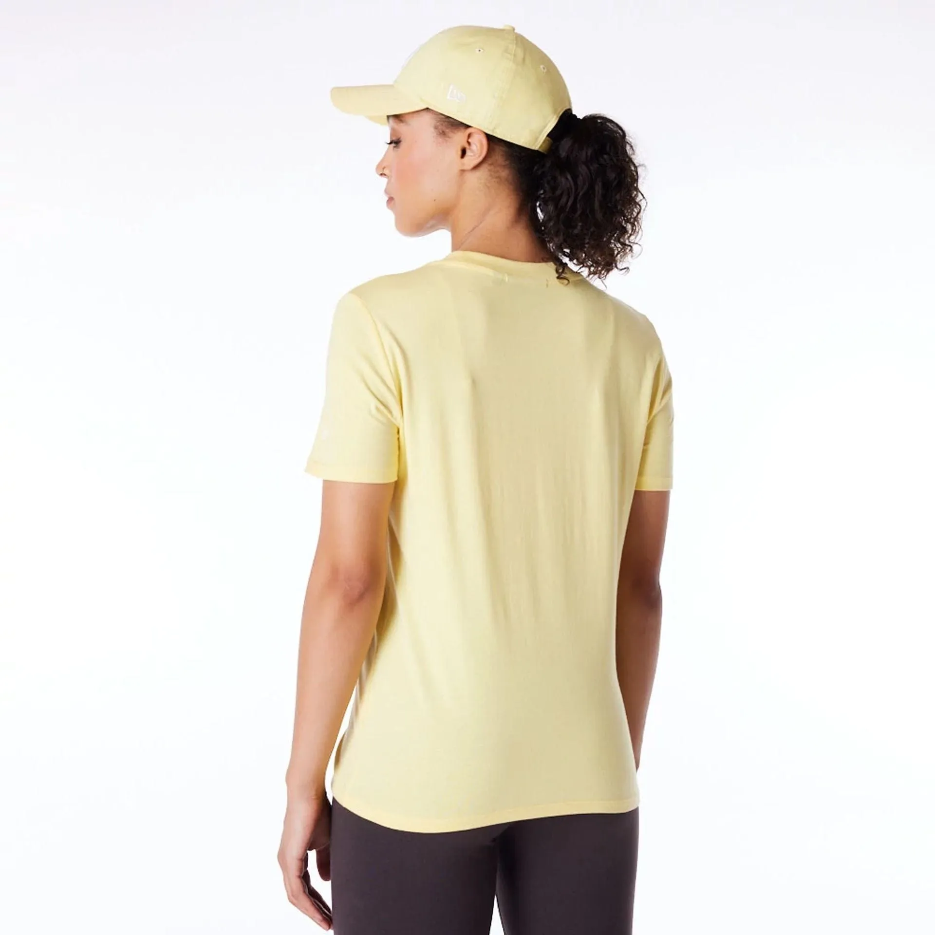 LA Dodgers Womens MLB League Essential Pastel Yellow T-Shirt NEW ERA