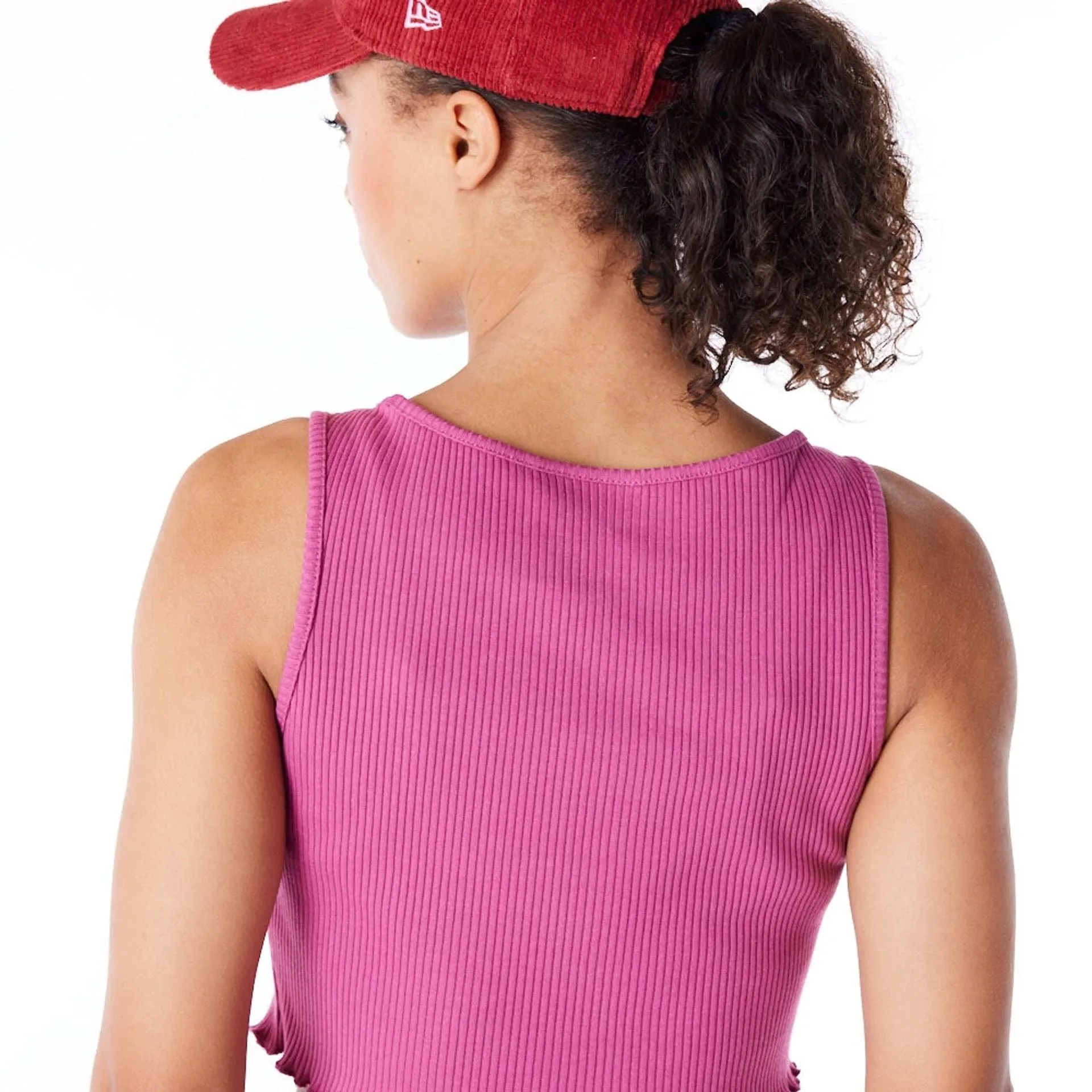 LA Dodgers Womens MLB Rib Purple Crop Tank Top NEW ERA