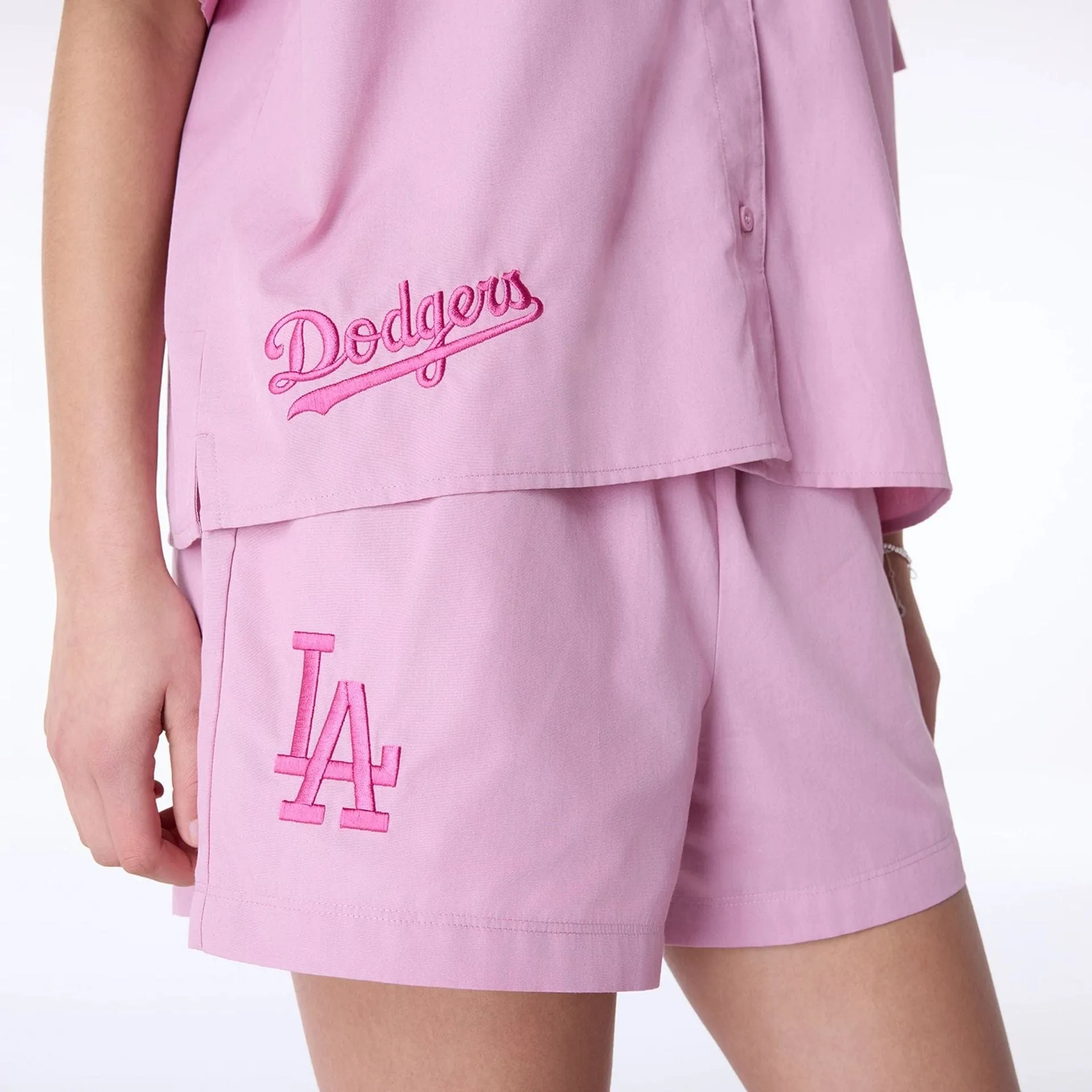 LA Dodgers Womens MLB Script Revere Dark Pink T-Shirt NEW ERA