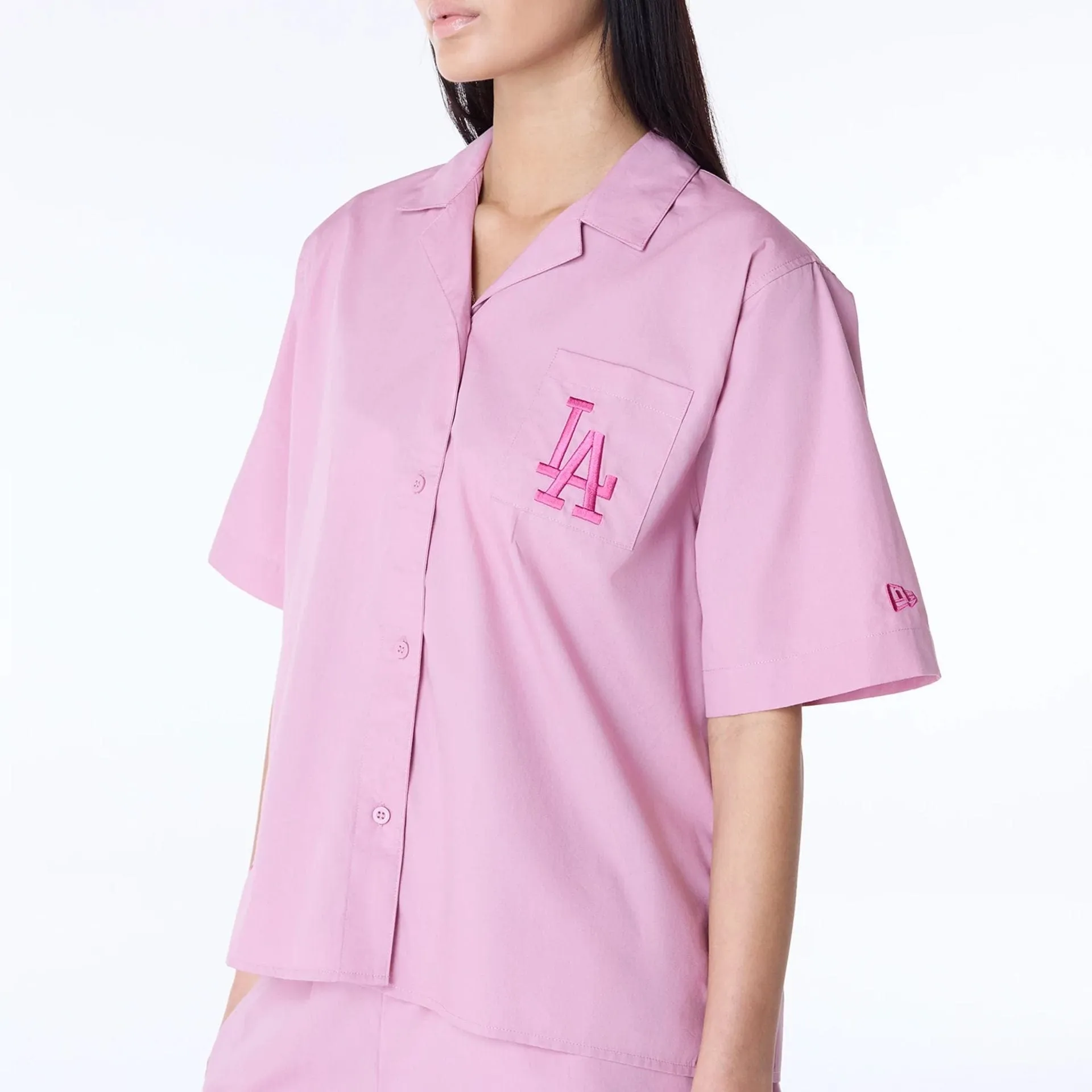 LA Dodgers Womens MLB Script Revere Dark Pink T-Shirt NEW ERA